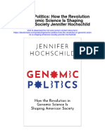 Genomic Politics How The Revolution in Genomic Science Is Shaping American Society Jennifer Hochschild Full Chapter