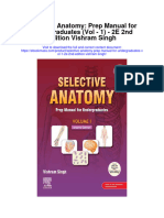 Selective Anatomy Prep Manual For Undergraduates Vol 1 2E 2Nd Edition Vishram Singh All Chapter