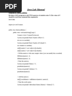 Java Lab Manual (Oops With Java)