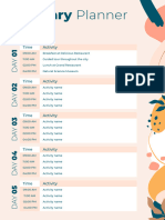 Abstract Doodle Cool Travel Itinerary Planner