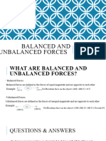 Balanced &unbalanced Forces