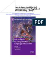 Download Innovation In Learning Oriented Language Assessment First Puplished Edition Sin Wang Chong full chapter