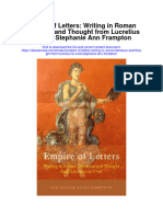 Empire of Letters Writing in Roman Literature and Thought From Lucretius To Ovid Stephanie Ann Frampton Full Chapter