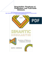 Semantic Singularities Paradoxes of Reference Predication and Truth Keith Simmons All Chapter
