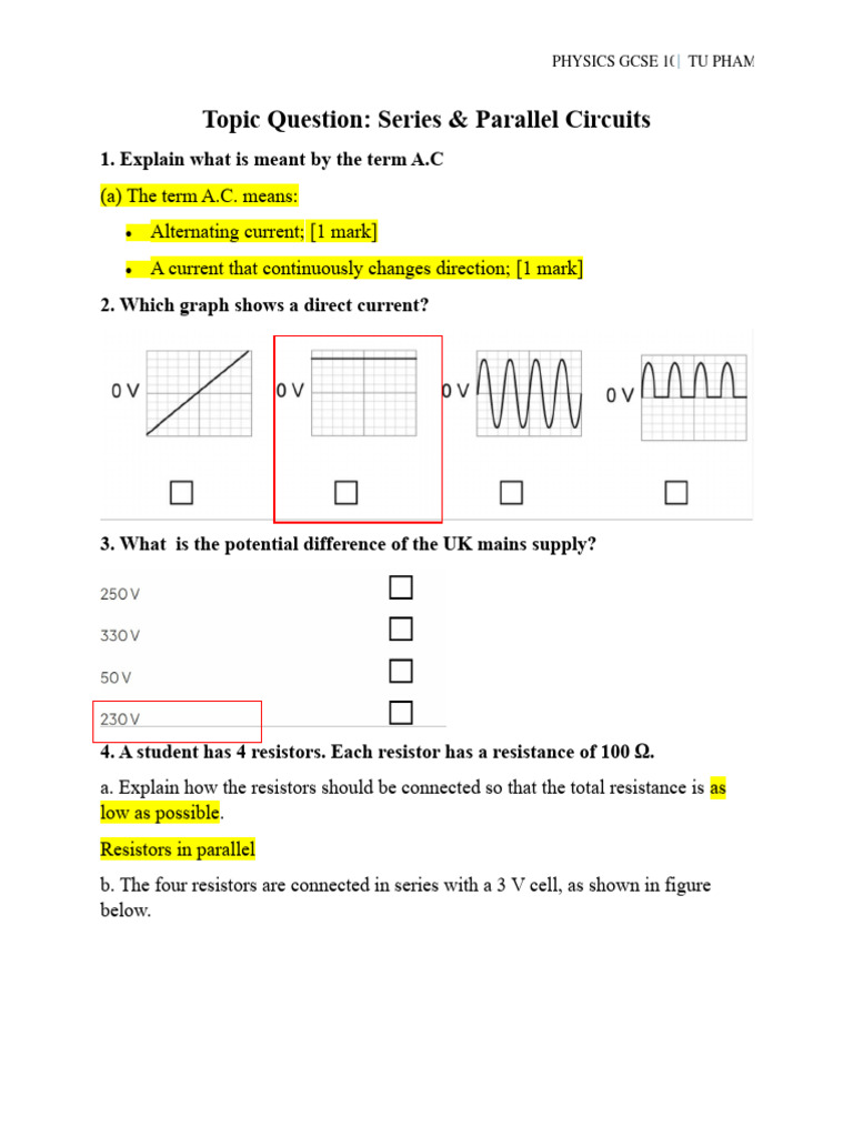 Series Parallel Circuits Pdf
