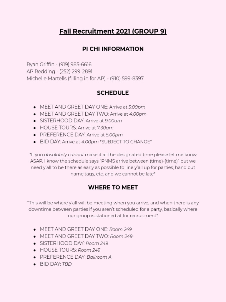 Fall Recruitment 2021 Info | PDF
