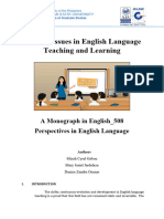 Current Issues in English Language Teaching and Learning