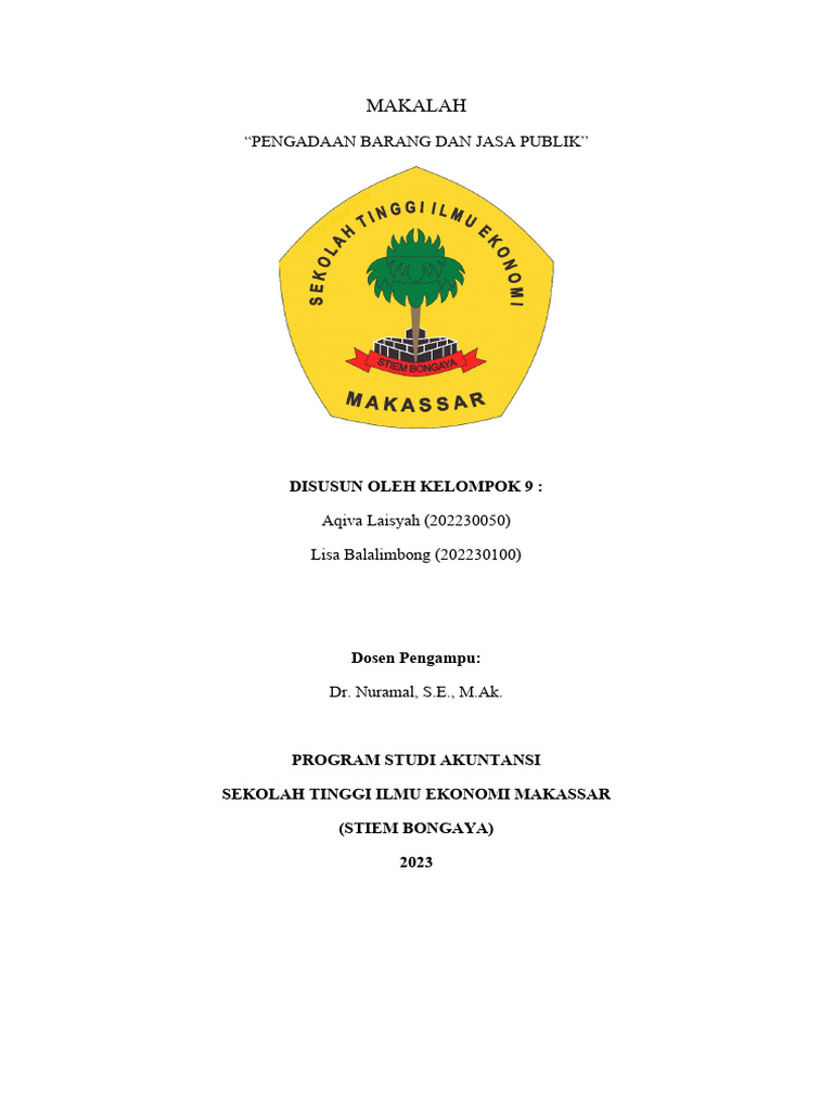 Pengadaan Barang dan Jasa Publik 2023 | PDF | Bisnis | Pengelolaan ...
