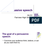 The Persuasive Speech