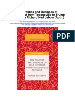Download The Politics And Business Of Self Interest From Tocqueville To Trump 1St Edition Richard Ned Lebow Auth full chapter