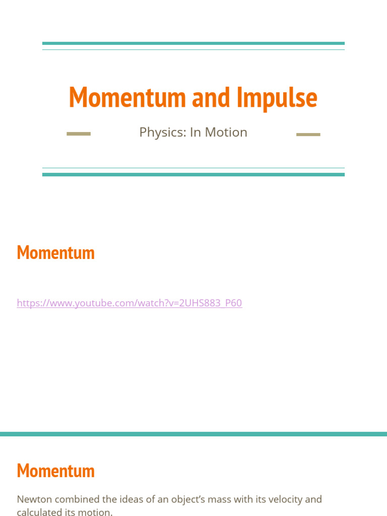 Understanding Momentum and Impulse | PDF | Momentum | Force