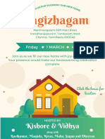 Magizhagam House Warming Invite