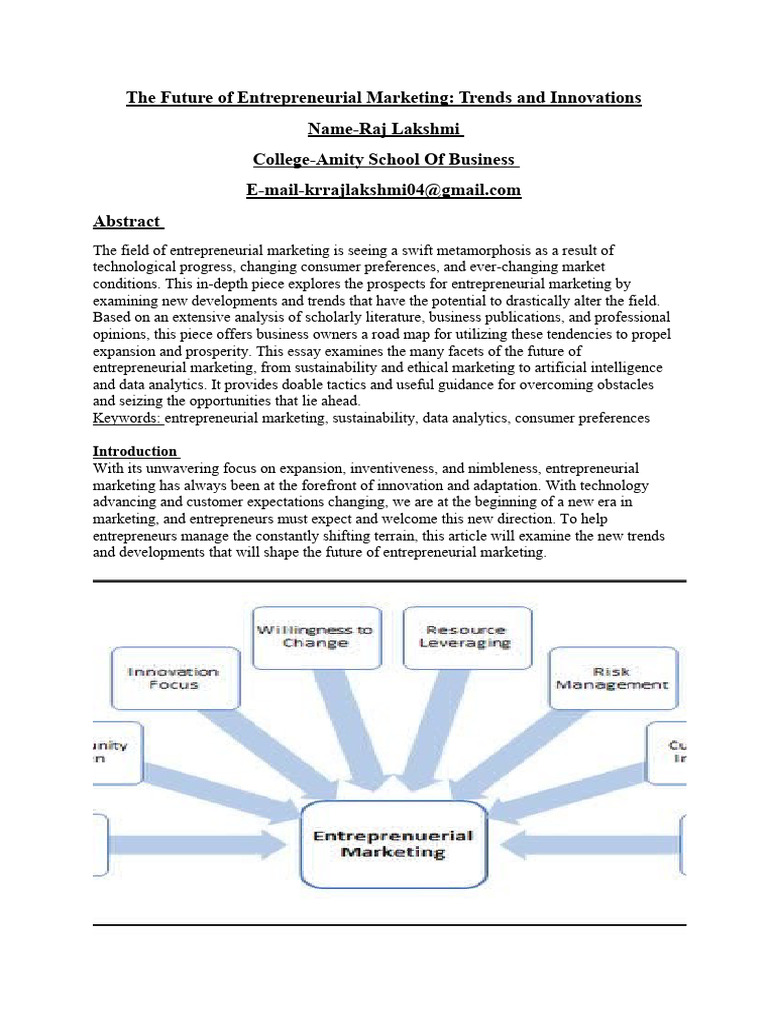 The Future of Entrepreneurial Marketing | PDF | Entrepreneurship ...