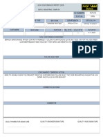 NON CONFORMANCE REPORT