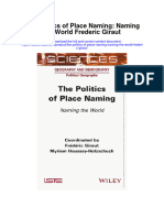 The Politics of Place Naming Naming The World Frederic Giraut Full Chapter