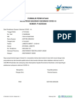 Formulir Pernyataan Registrasi Sasaran Vaksinasi Covid-19 NOMOR: P-56ZXD299