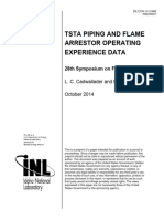 Tsta Piping and Flame Arrestor Operating Experience Data: 28th Symposium On Fusion Technology