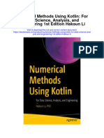 Numerical Methods Using Kotlin For Data Science Analysis and Engineering 1St Edition Haksun Li Full Chapter