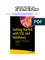Getting Started With SQL and Databases Managing and Manipulating Data With SQL 1St Edition Mark Simon Full Chapter