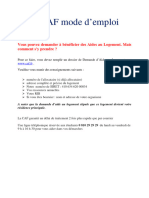 FR1 Dossier CAF Mode D Emploi