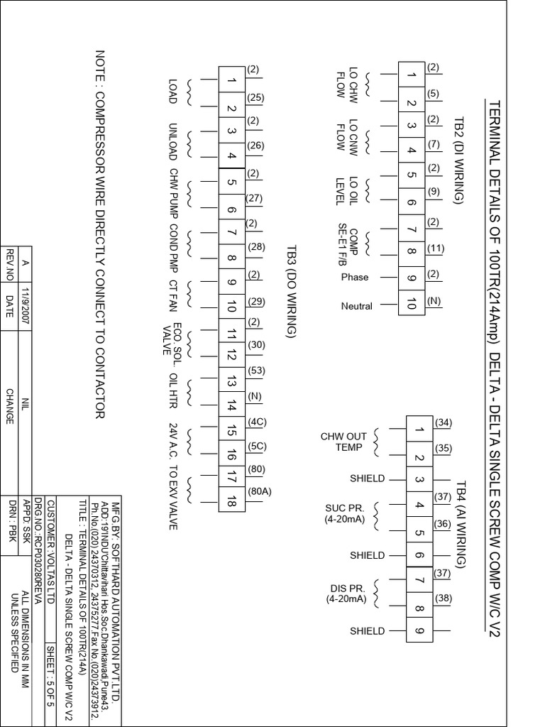 Voltas screw chiller drawing 5 download free pdf gas technologies
