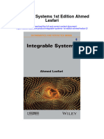 Integrable Systems 1St Edition Ahmed Lesfari 2 Full Chapter