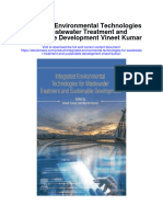 Integrated Environmental Technologies For Wastewater Treatment and Sustainable Development Vineet Kumar Full Chapter