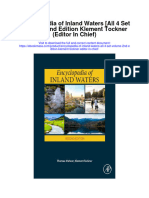 Encyclopedia of Inland Waters All 4 Set Volume 2Nd Edition Klement Tockner Editor in Chief Full Chapter