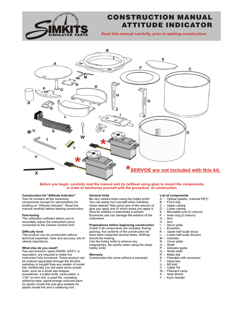 Attitude Indicator Construction Guide | PDF | Electrical Connector ...