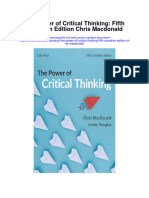 The Power of Critical Thinking Fifth Canadian Edition Chris Macdonald Full Chapter