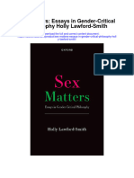 Sex Matters Essays in Gender Critical Philosophy Holly Lawford Smith All Chapter