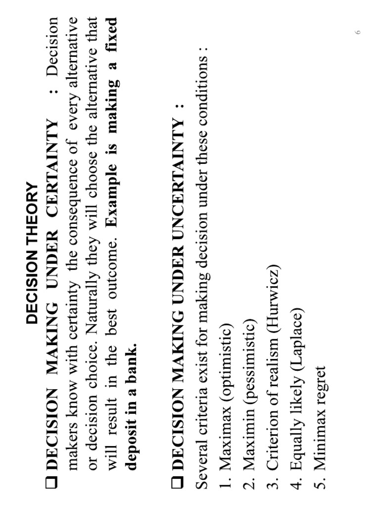 Decision making additional materials pdf