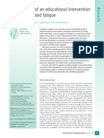 Purcell Et Al 2010 Development of An Educational Intervention For Cancer Related Fatigue