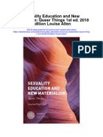 Sexuality Education and New Materialism Queer Things 1St Ed 2018 Edition Louisa Allen All Chapter