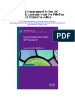 Sexual Harassment in The Uk Parliament Lessons From The Metoo Era Christina Julios All Chapter