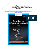 Nutrition For Sport and Exercise Mindtap Course List 5Th Edition Marie Dunford Full Chapter