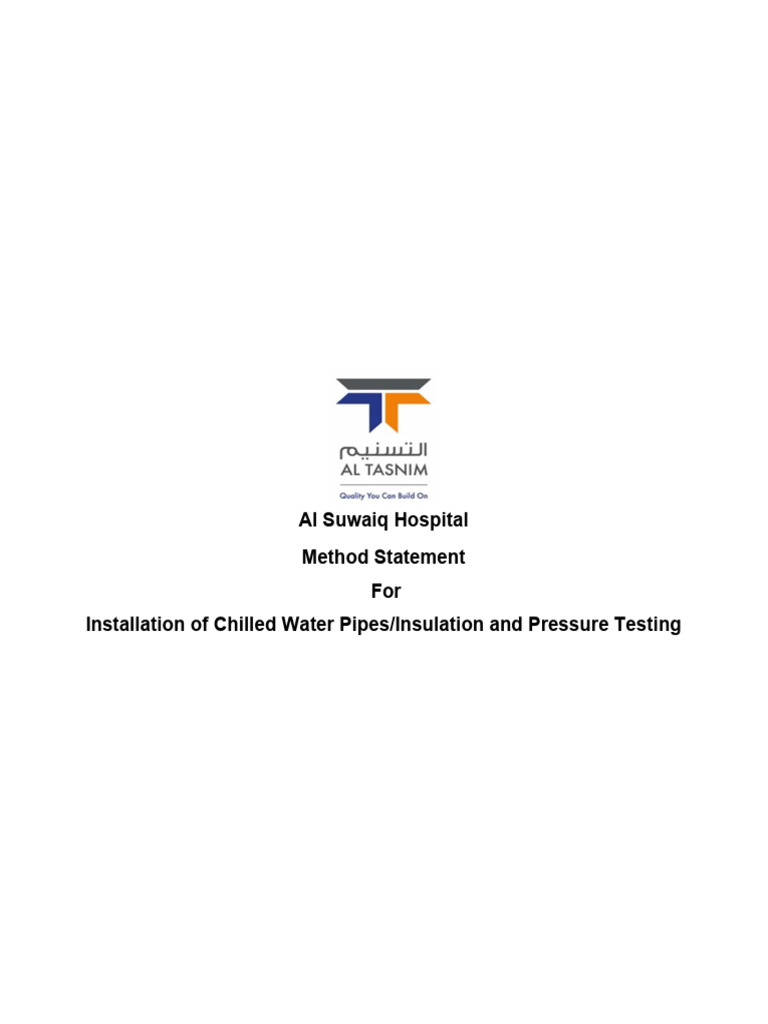 Method Statement For Installation of Chilled Water Pipe (21!4!2024