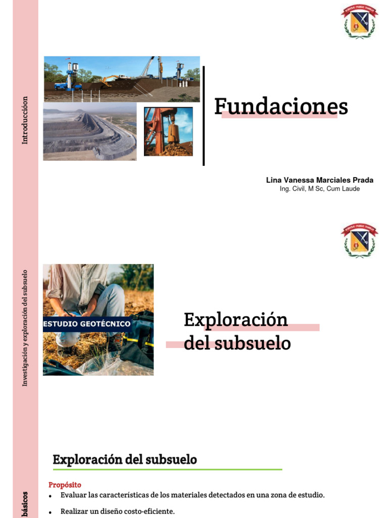 Unidad 4 Exploración Del Subsuelo Pdf