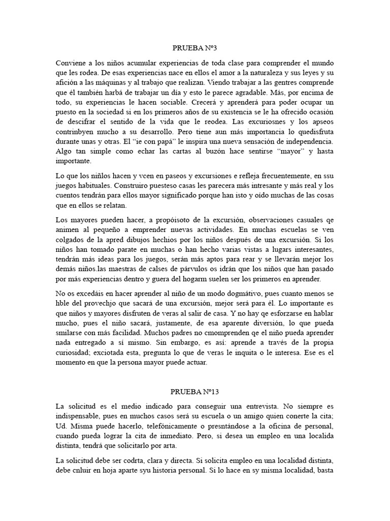 Prueba Escritura Pdf
