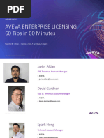 UC21NA D3AO110 60 Tips in 60 Mins For AVEVA Enterprise Licensing