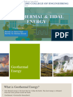 Tidal & Geothermal Energy
