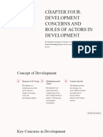 Chapter Four Development Concerns and Roles of Actors in Development