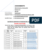 Business Law-Assignments For BBA-6-B (Morning)