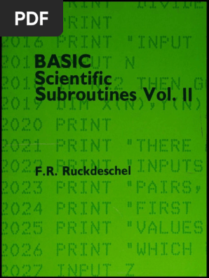 BASIC Scientific Subroutines Vol. II | PDF | Estimator | Least Squares