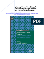 Download Interdisciplinary Team Teaching A Collaborative Study Of High Impact Practices Reneta D Lansiquot full chapter