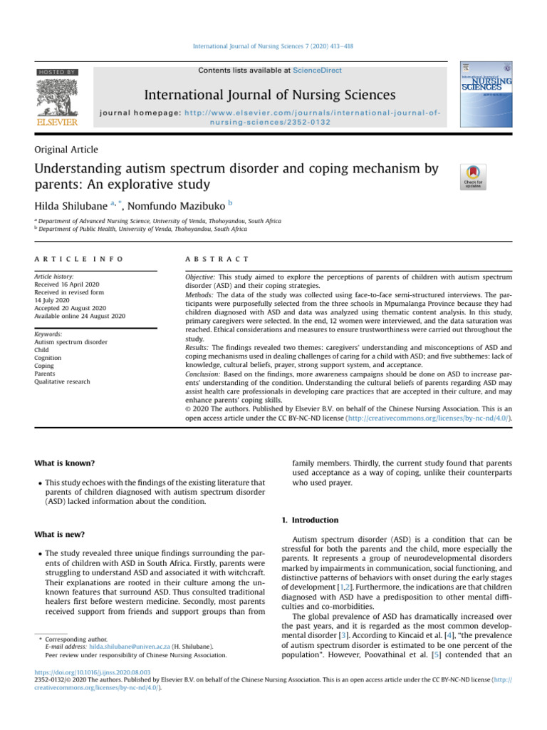 Parents' Coping with Autism Insights | PDF | Autism Spectrum | Mental ...