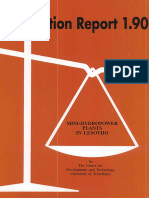 Evaluation of Mini Hydropower Plants in Lesotho 1990