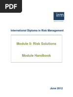 Module 5: Risk Solutions: International Diploma in Risk Management