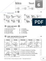 My Hobbies Test Unit 6