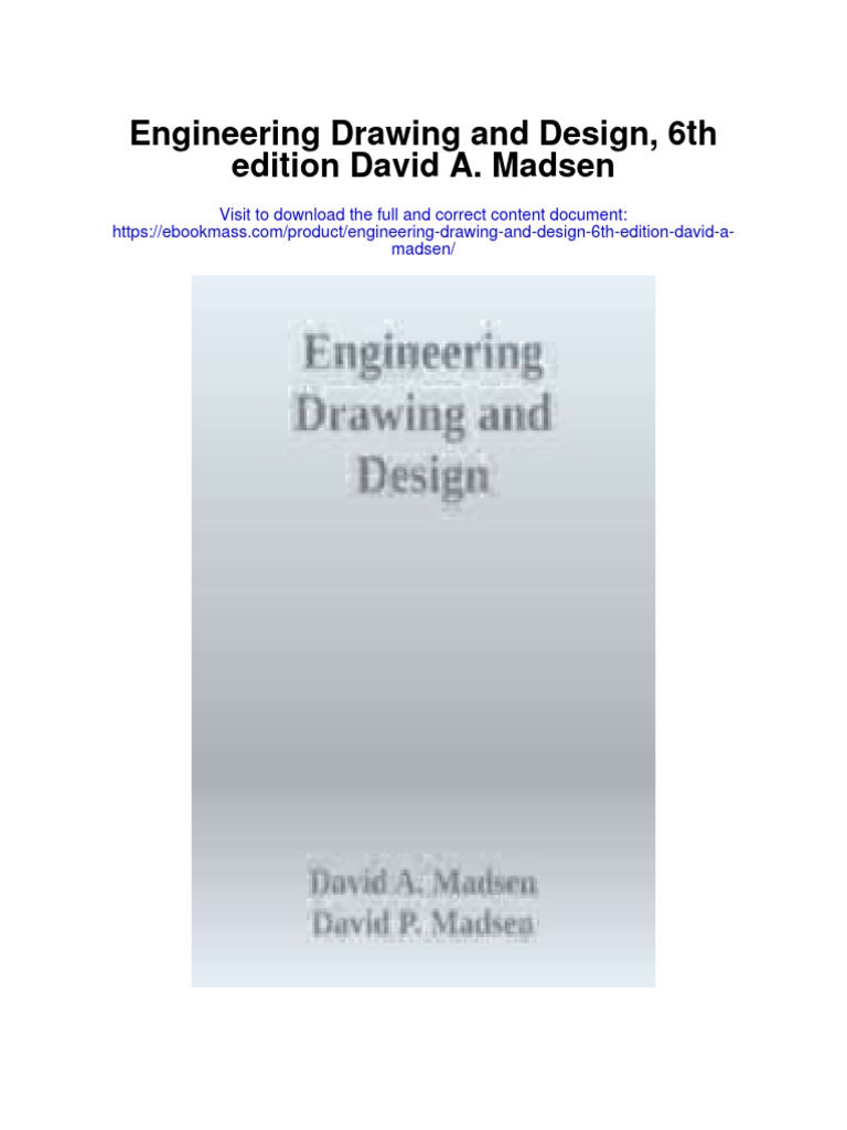 Engineering Drawing and Design 6Th Edition David A Madsen Full Chapter